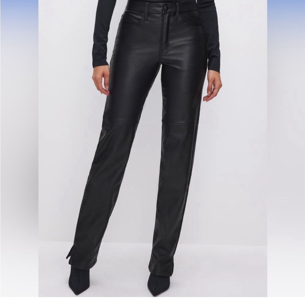 Good American good boy fox leather pant